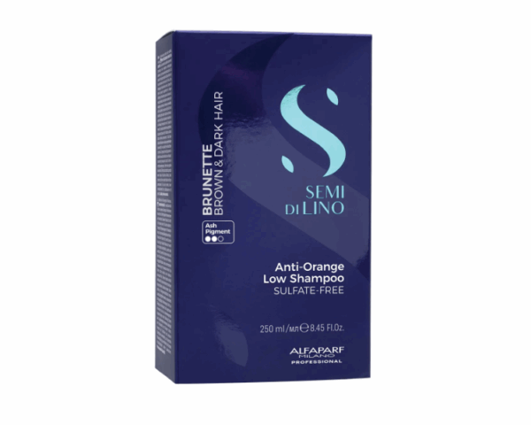 SEMI DI LINO B&B BRUNETTE ANTI - ORANGE LOW SHAMPOO - 250 ML - Imagen 2