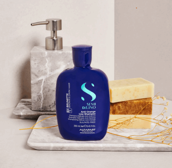 SEMI DI LINO B&B BRUNETTE ANTI - ORANGE LOW SHAMPOO - 250 ML - Imagen 3